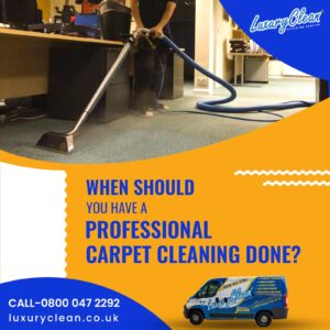 When should you have a professional carpet cleaning done?